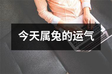 <h3>今天属兔的运气
