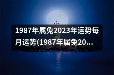 1987年属兔2025年运势每月运势(1987年属兔2025年运势及运程)