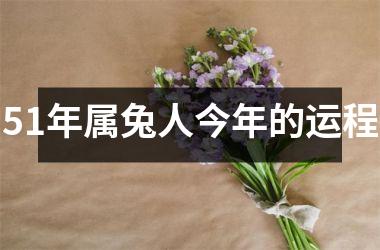 51年属兔人今年的运程