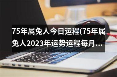 75年属兔人今日运程(75年属兔人2025年运势运程每月运程)