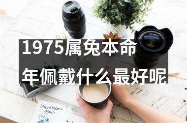 1975属兔本命年佩戴什么最好呢