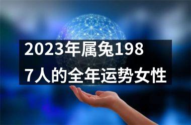 2023年属兔1987人的全年运势女性