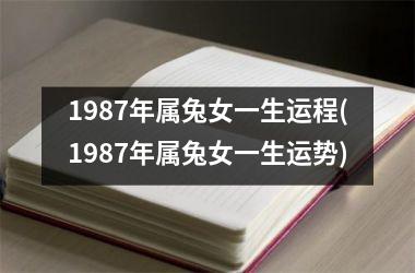 1987年属兔女一生运程(1987年属兔女一生运势)