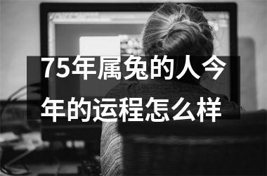 75年属兔的人今年的运程怎么样