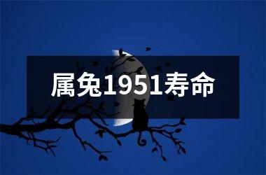 <h3>属兔1951寿命