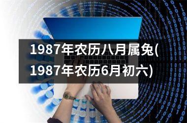 1987年农历八月属兔(1987年农历6月初六)