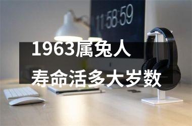 1963属兔人寿命活多大岁数