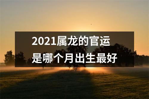2025属龙的官运是哪个月出生好