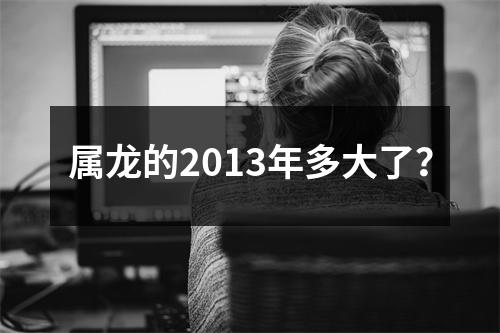 属龙的2013年多大了？