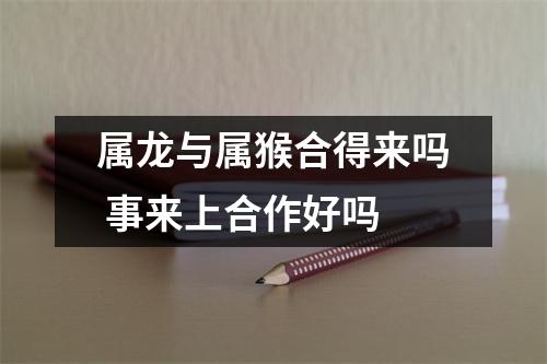 属龙与属猴合得来吗事来上合作好吗