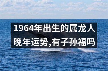 1964年出生的属龙人晚年运势,有子孙福吗