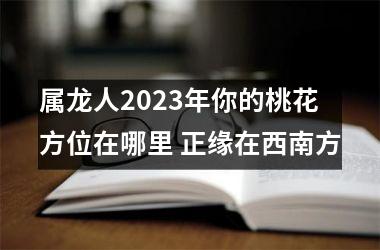属龙人2025年你的桃花方位在哪里 正缘在西南方