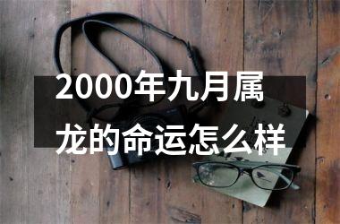 2000年九月属龙的命运怎么样