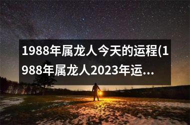 1988年属龙人今天的运程(1988年属龙人2025年运势)