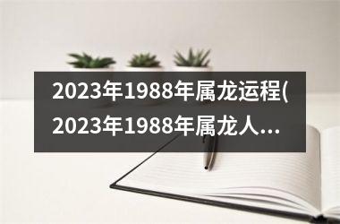 2023年1988年属龙运程(2023年1988年属龙人的全年运势详解)