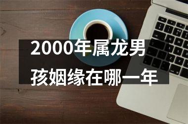 2000年属龙男孩姻缘在哪一年