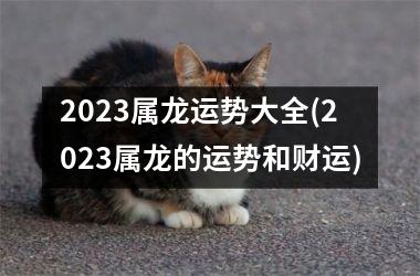 2023属龙运势大全(2023属龙的运势和财运)