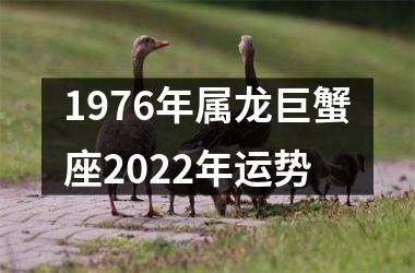 1976年属龙巨蟹座2022年运势