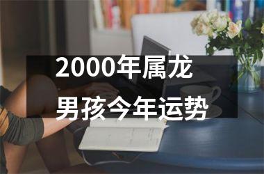 2000年属龙男孩今年运势