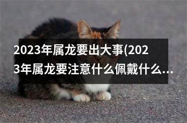 2023年属龙要出大事(2023年属龙要注意什么佩戴什么)