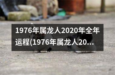 1976年属龙人2020年全年运程(1976年属龙人2023年运势及运程每月运程)