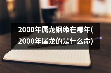 2000年属龙姻缘在哪年(2000年属龙的是什么命)