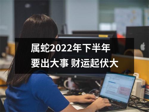 <h3>属蛇2025年下半年要出大事财运起伏大