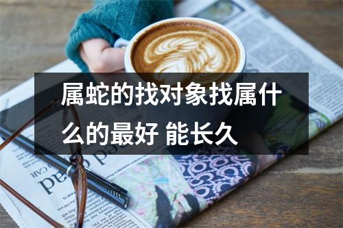 属蛇的找对象找属什么的好能长久