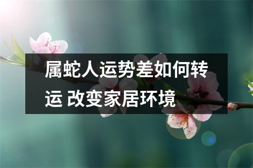 属蛇人运势差如何转运改变家居环境