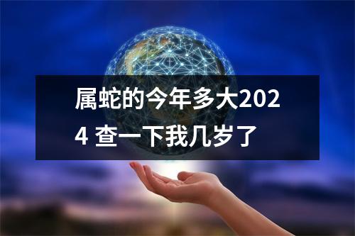 属蛇的今年多大2024查一下我几岁了