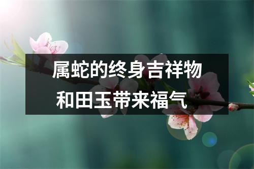 <h3>属蛇的终身吉祥物和田玉带来福气