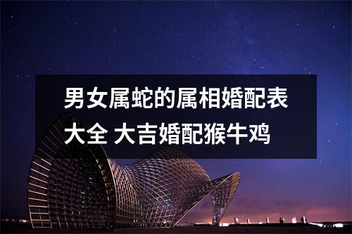 男女属蛇的属相婚配表大全大吉婚配猴牛鸡