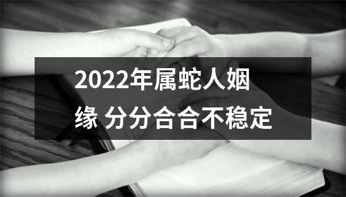 2025年属蛇人姻缘分分合合不稳定