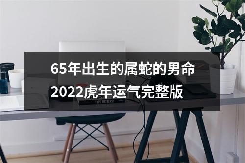 65年出生的属蛇的男命2025虎年运气完整版