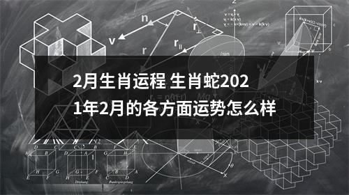 2月生肖运程生肖蛇2025年2月的各方面运势怎么样