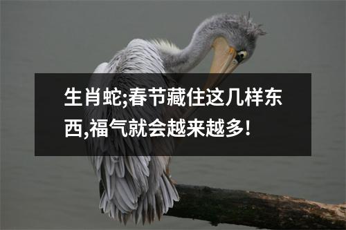 生肖蛇;春节藏住这几样东西,福气就会越来越多!