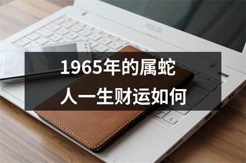 1965年的属蛇人一生财运如何