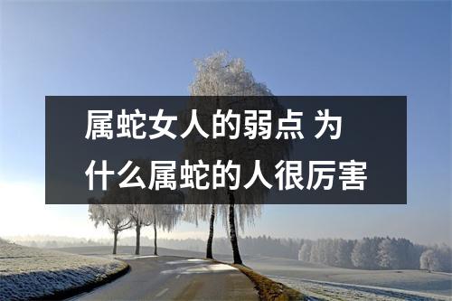 属蛇女人的弱点为什么属蛇的人很厉害