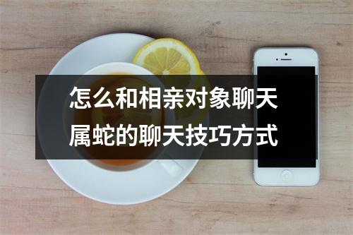 怎么和相亲对象聊天属蛇的聊天技巧方式