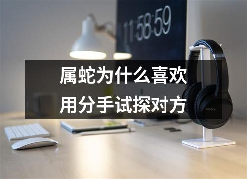 属蛇为什么喜欢用分手试探对方