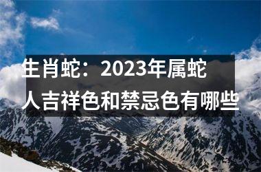 <h3>生肖蛇：2025年属蛇人吉祥色和禁忌色有哪些