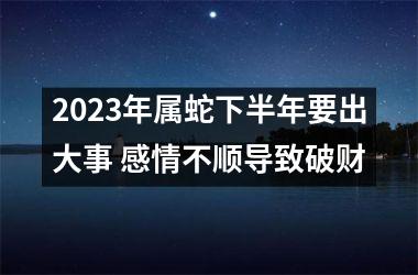 2025年属蛇下半年要出大事 感情不顺导致破财