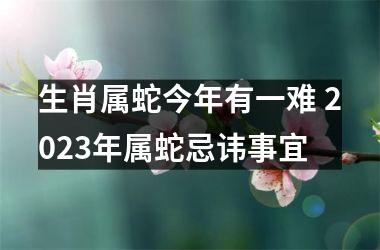 生肖属蛇今年有一难 2025年属蛇忌讳事宜