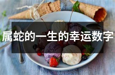 属蛇的一生的幸运数字