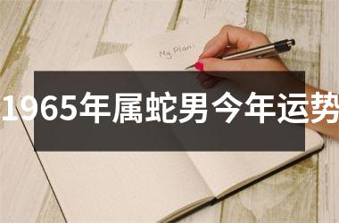 <h3>1965年属蛇男今年运势
