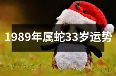 <h3>1989年属蛇33岁运势