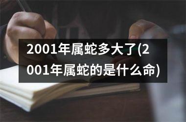 2001年属蛇多大了(2001年属蛇的是什么命)