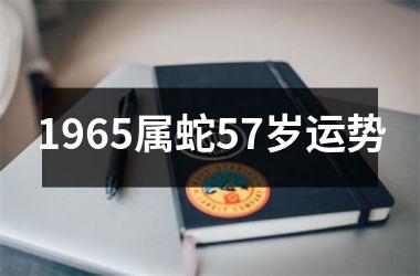 1965属蛇57岁运势