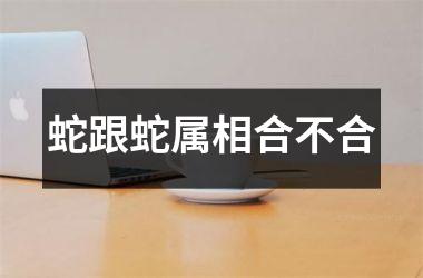 蛇跟蛇属相合不合