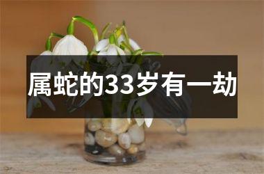 <h3>属蛇的33岁有一劫